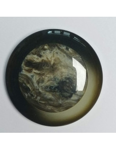Bouton polyester tunnel, rond, 30 mm, vert