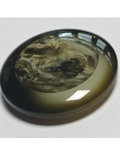 Bouton polyester tunnel, rond, 30 mm, vert 2