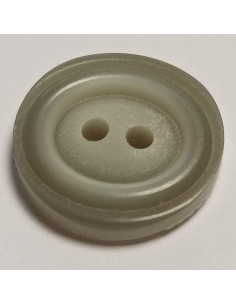 Bouton polyester 2 trous, rond, 14 mm, gris 2
