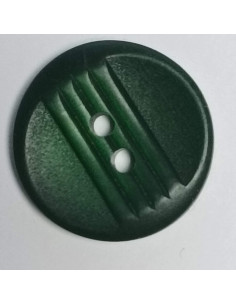 Bouton polyester 2 trous, rond, 17 mm, vert