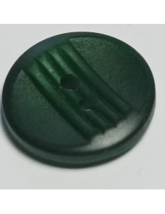 Bouton polyester 2 trous, rond, 17 mm, vert 2