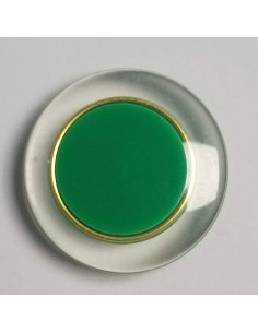 Bouton polyester à pied, rond, 17 mm, vert