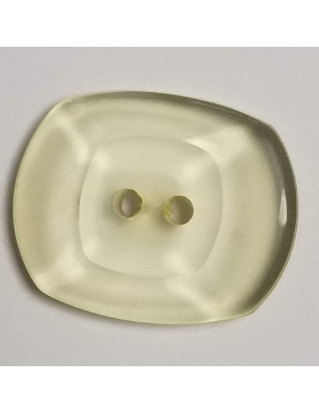Bouton polyester, 2 trous, rond, 15 mm, vert