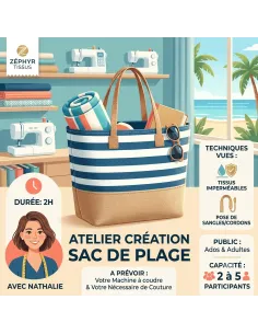 🏖️ Atelier Couture : Création de votre Sac de Plage ou Piscine
