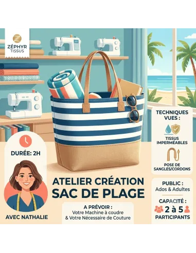 🏖️ Atelier Couture : Création de votre Sac de Plage ou Piscine