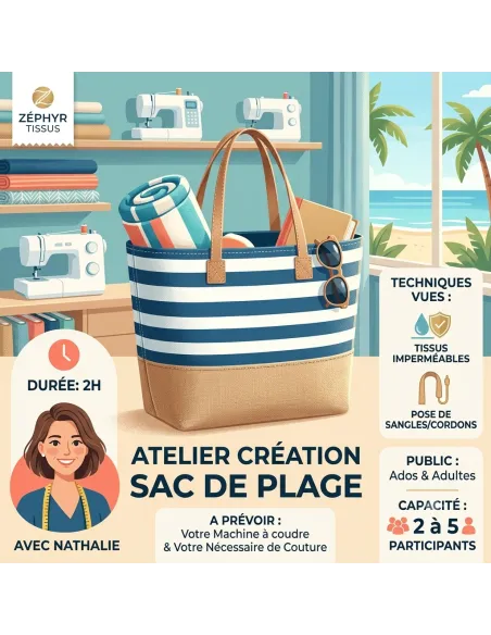 🏖️ Atelier Couture : Création de votre Sac de Plage ou Piscine