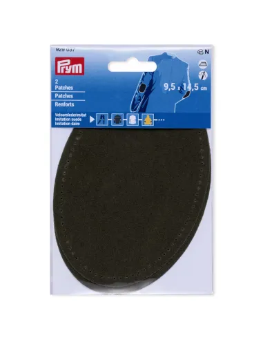 Renfort imitation daim thermocollant olive | Zephyr Tissus