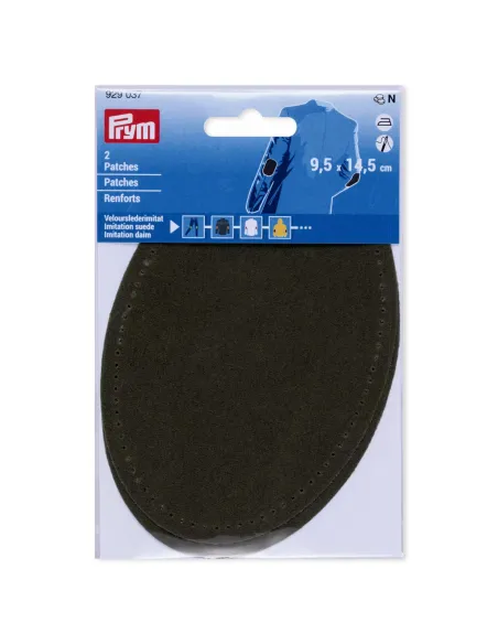 Renfort imitation daim thermocollant olive | Zephyr Tissus