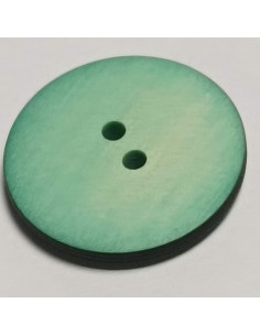 Bouton polyester, 2 trous, rond, 18 mm, vert 2