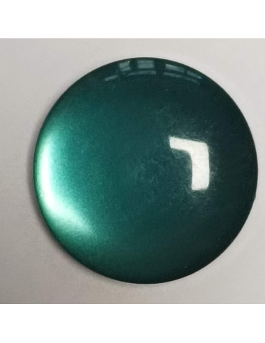 Bouton polyester, tunnel, rond, 18 mm, vert