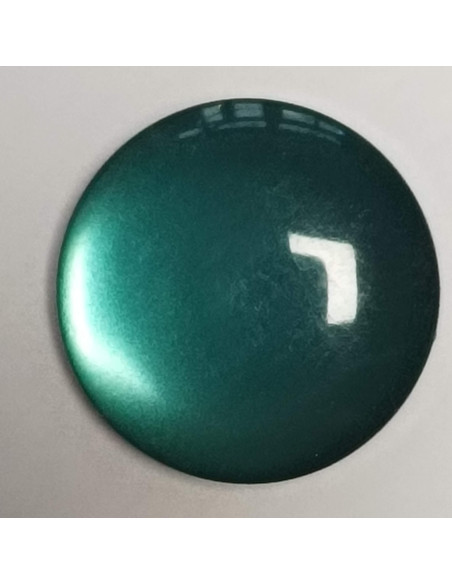 Bouton polyester, tunnel, rond, 18 mm, vert
