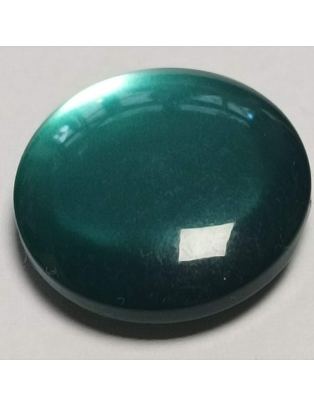 Bouton polyester, tunnel, rond, 18 mm, vert
