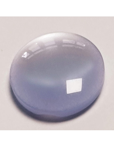 Bouton polyester, tunnel, rond, 14 mm, violet