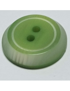 Bouton polyester, 2 trous, rond, 22 mm, vert 2