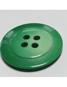 Bouton polyester, 4 trous, rond, 22 mm, vert 2