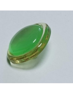 Bouton polyester, à pied, carré, 16 mm, vert 2