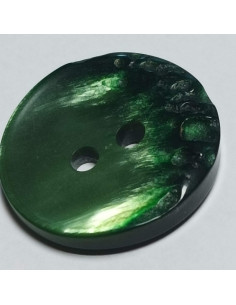 Bouton polyester, 2 trous, rond, 23 mm, vert 2