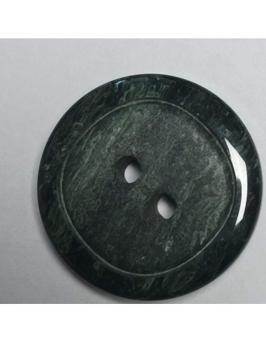 Bouton polyester, 2 trous, rond, 18 mm, gris