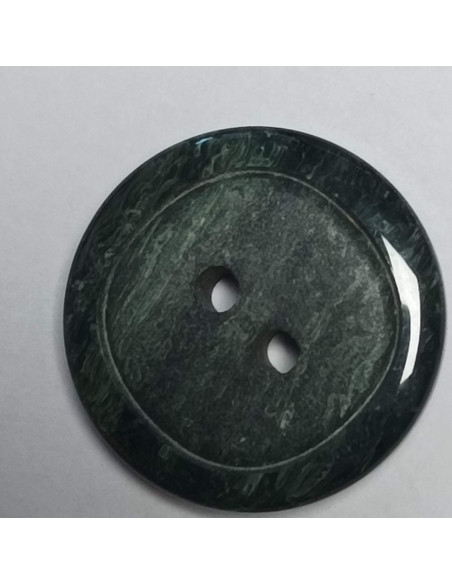 Bouton polyester, 2 trous, rond, 18 mm, gris