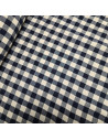 Jacquard de coton épais, vichy, bleu marine