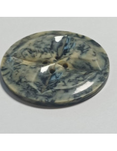 Bouton polyester, 4 trous, rond, 50 mm, gris 2