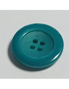 Bouton polyester, 4 trous, rond, 20 mm, vert 2