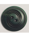 Bouton polyester, 2 trous, rond, 22 mm, vert