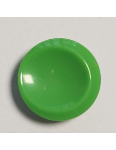 Bouton polyester, tunnel, rond, 18 mm, vert
