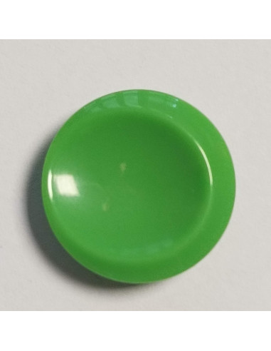 Bouton polyester, tunnel, rond, 18 mm, vert