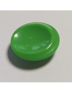 Bouton polyester, tunnel, rond, 18 mm, vert 2