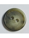 Bouton polyester, 2 trous, rond, 17 mm, vert