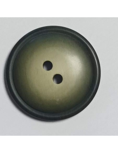 Bouton polyester, 2 trous, rond, 22 mm, vert