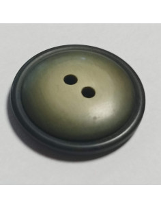 Bouton polyester, 2 trous, rond, 22 mm, vert 2