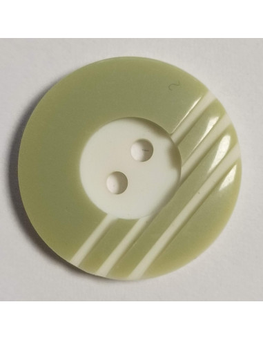 Bouton polyester, 2 trous, rond, 17 mm, vert