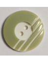 Bouton polyester, 2 trous, rond, 17 mm, vert