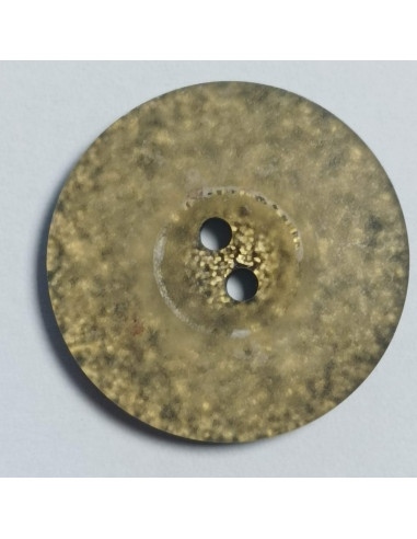 Bouton polyester, 2 trous, rond, 22 mm, vert