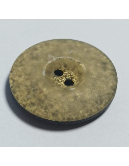 Bouton polyester, 2 trous, rond, 22 mm, vert