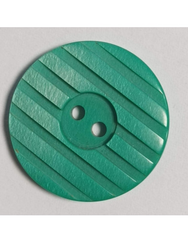 Bouton polyester, 2 trous, rond, 22 mm, vert