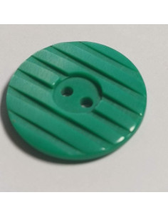 Bouton polyester, 2 trous, rond, 22 mm, vert 2