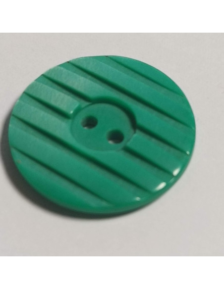 Bouton polyester, 2 trous, rond, 22 mm, vert
