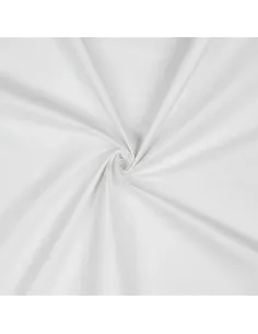 Tissu, Popeline de Coton Unie, Blanc, Laize 150 cm, 100% Coton 125g/m²