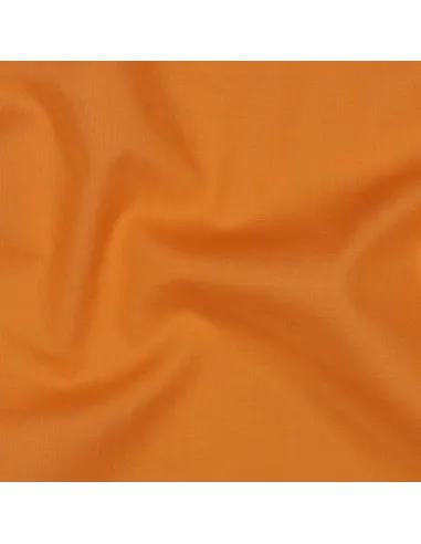 Acheter Tissu Popeline Coton Unie Orange Vif | Zephyr Tissus