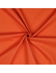 Tissu, Popeline de Coton Unie, Orange Flame, Laize 150 cm, 100% Coton 125g/m²