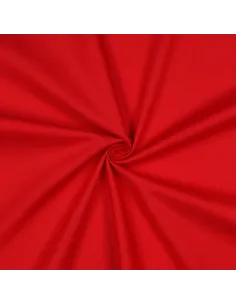 Tissu, Popeline de Coton Unie, Rouge, Laize 150 cm, 100% Coton 125g/m²