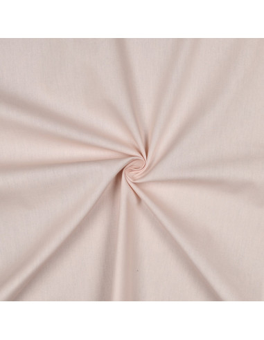 Tissu, Popeline de Coton Unie, Rose Poudré, Laize 150 cm, 100% Coton 125g/m²