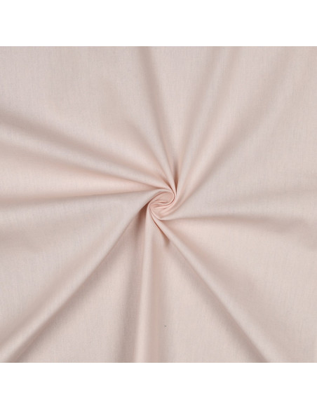 Tissu, Popeline de Coton Unie, Rose Poudré, Laize 150 cm, 100% Coton 125g/m²