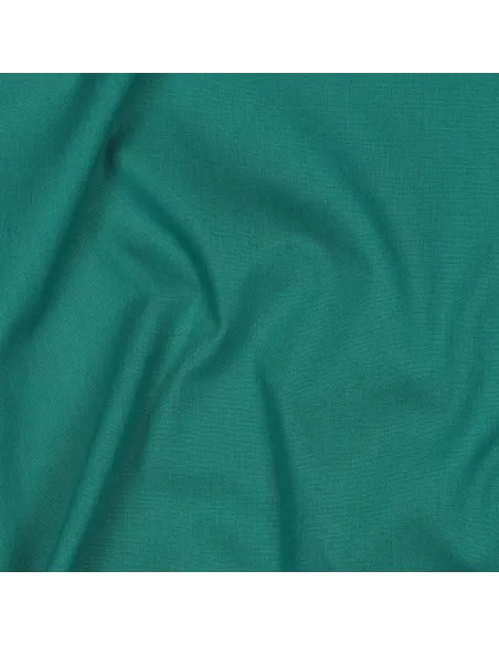 Popeline de coton unie, vert canard