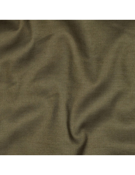 Tissu, Voile de Coton Uni, Vert Kaki, Laize 140 cm, 100% Coton 70g/m²
