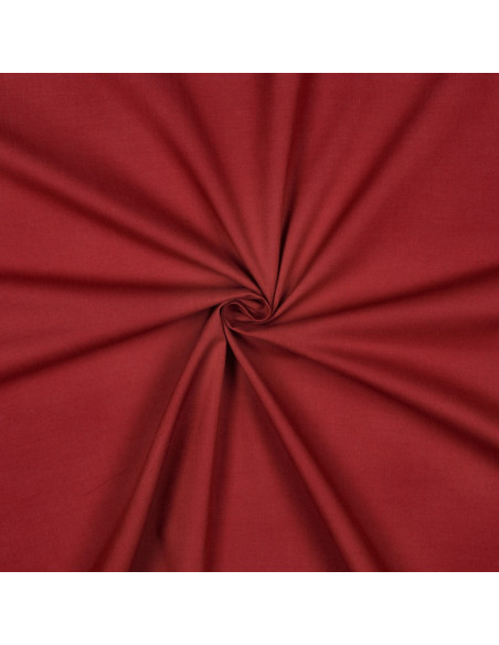 Tissu, Voile de Coton Uni, Rouge bordeaux, Laize 140 cm, 100% Coton 70g/m²