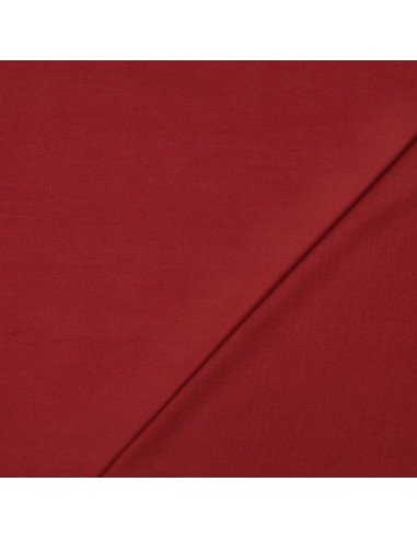 Tissu, Voile de Coton Uni, Rouge bordeaux, Laize 140 cm, 100% Coton 70g/m²